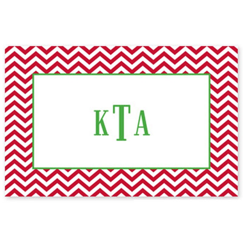 boatman geller chevron red placemat