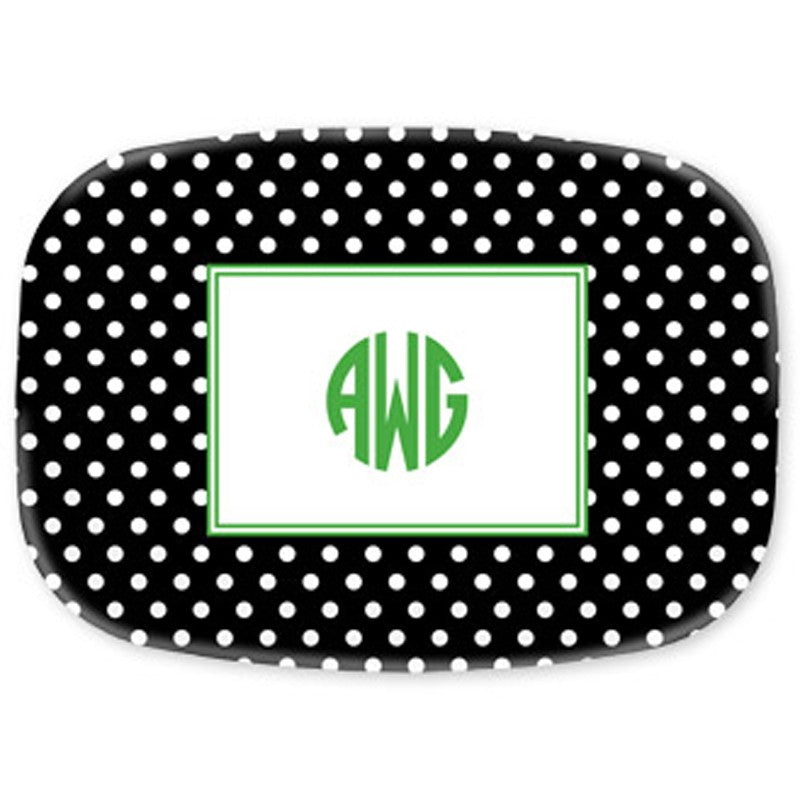 boatman geller polka dot black platter