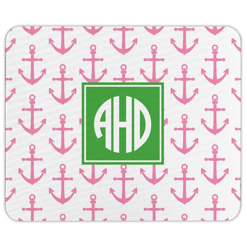 boatman geller anchors pink mouse pad