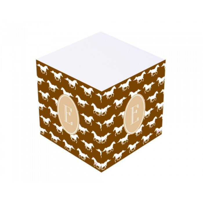 horse sticky note cube