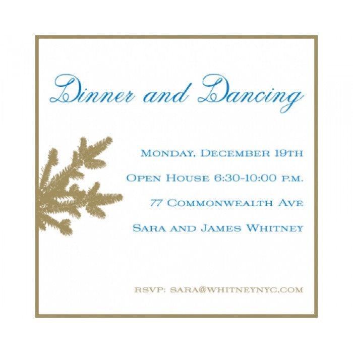 blue boughs invitation cards