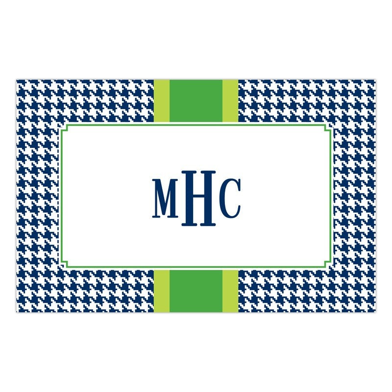 boatman geller alex houndstooth navy disposable placemats