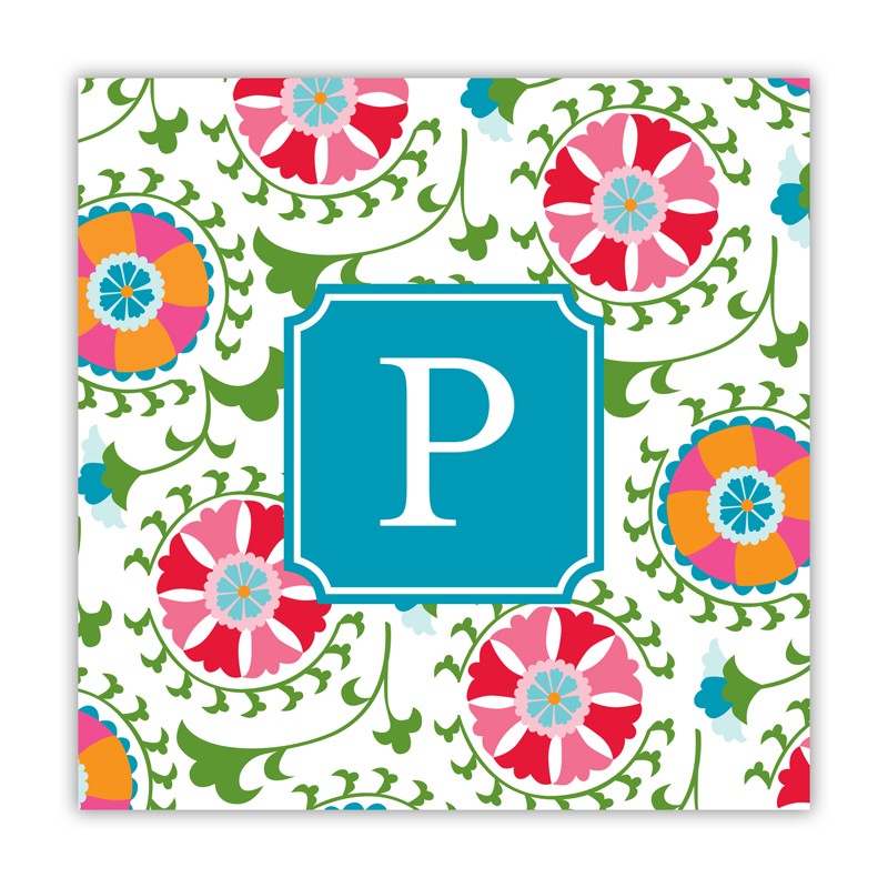 suzani square paper coaster set of 50