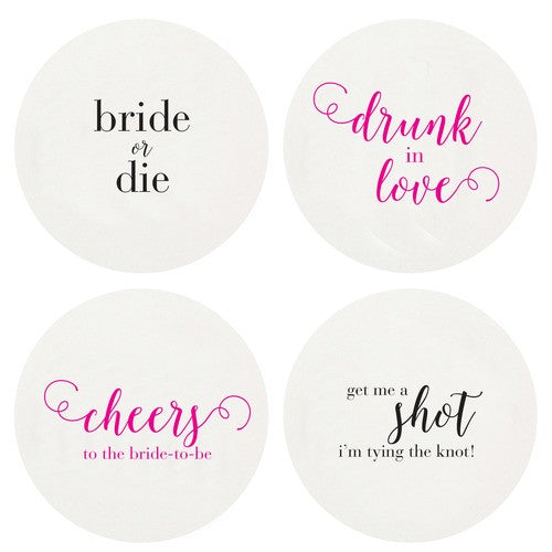 Letterpressed Bachelorette Coasters