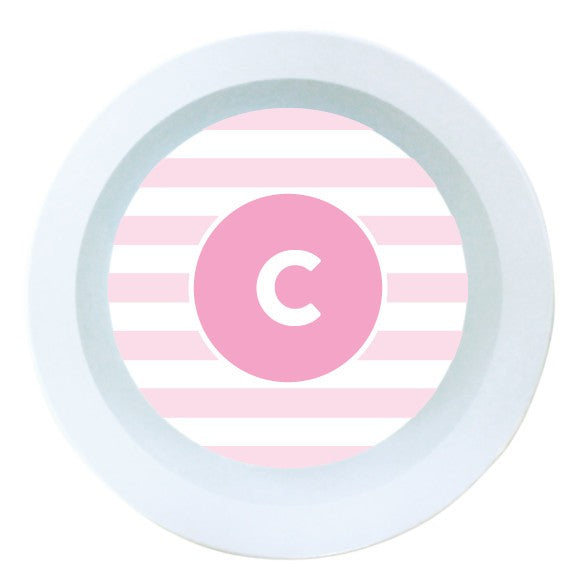 Baby Blush Stripe Melamine Round Bowl