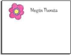 personalized kids notes pink daisy