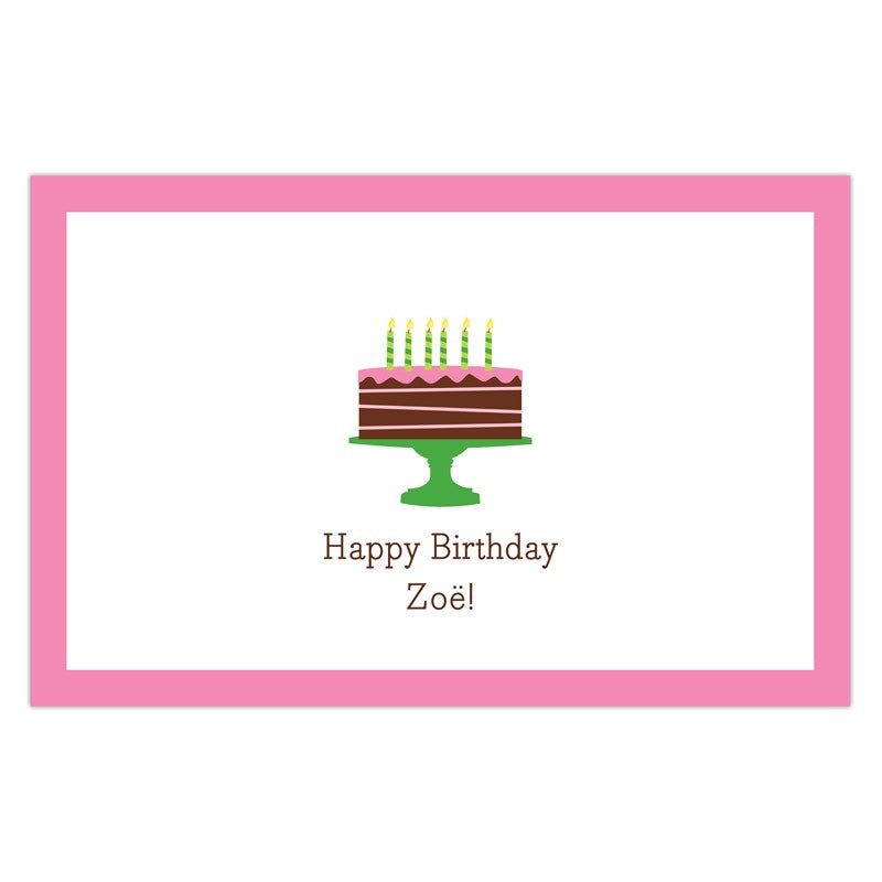 boatman geller birthday cake pink disposable placemats
