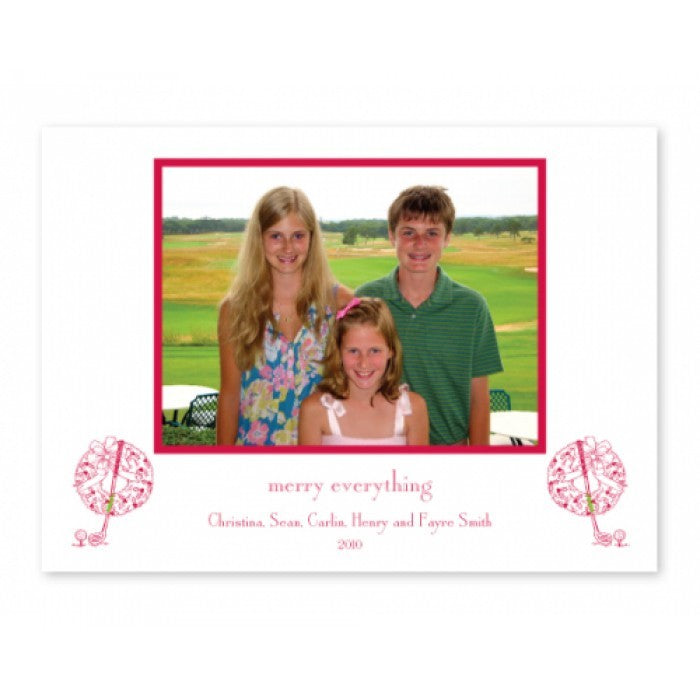 merry golf holiday cards