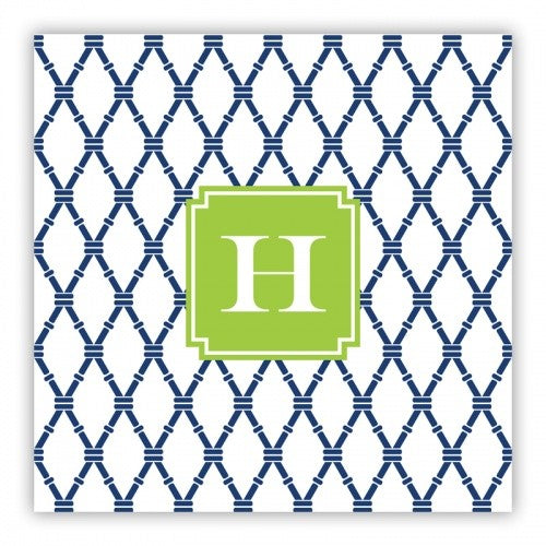 Bamboo Navy Green Square Lucite Tray Insert