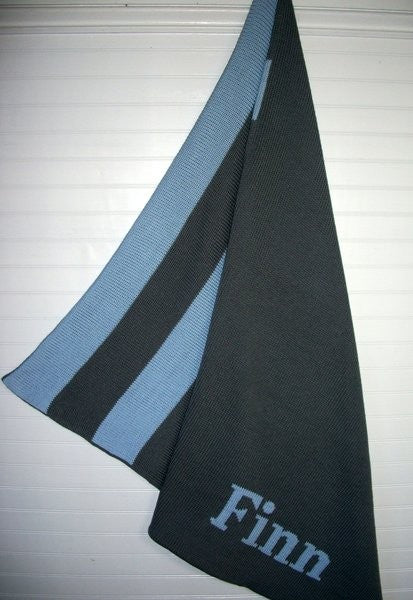 personalized stripe blanket