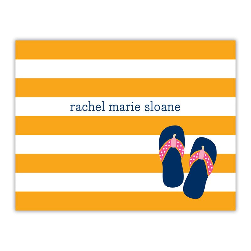 boatman geller stripe flip flops foldover note