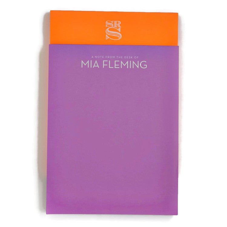 White on Bright Personalized Letter Note Pad