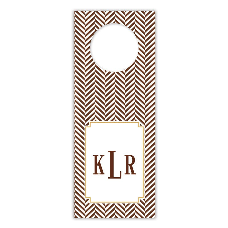 boatman geller herringbone chocolate wine tags