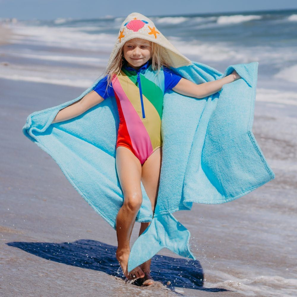 mermaid hooded towel