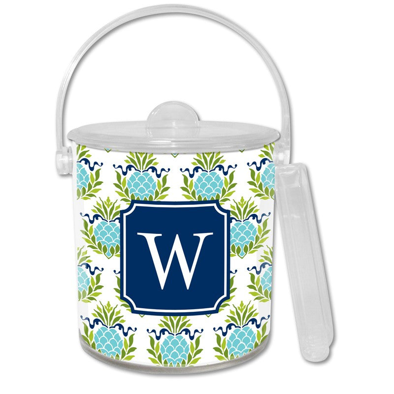 boatman geller pineapple repeat teal ice bucket