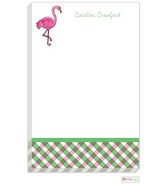 personalized - fancy flamingo notepad
