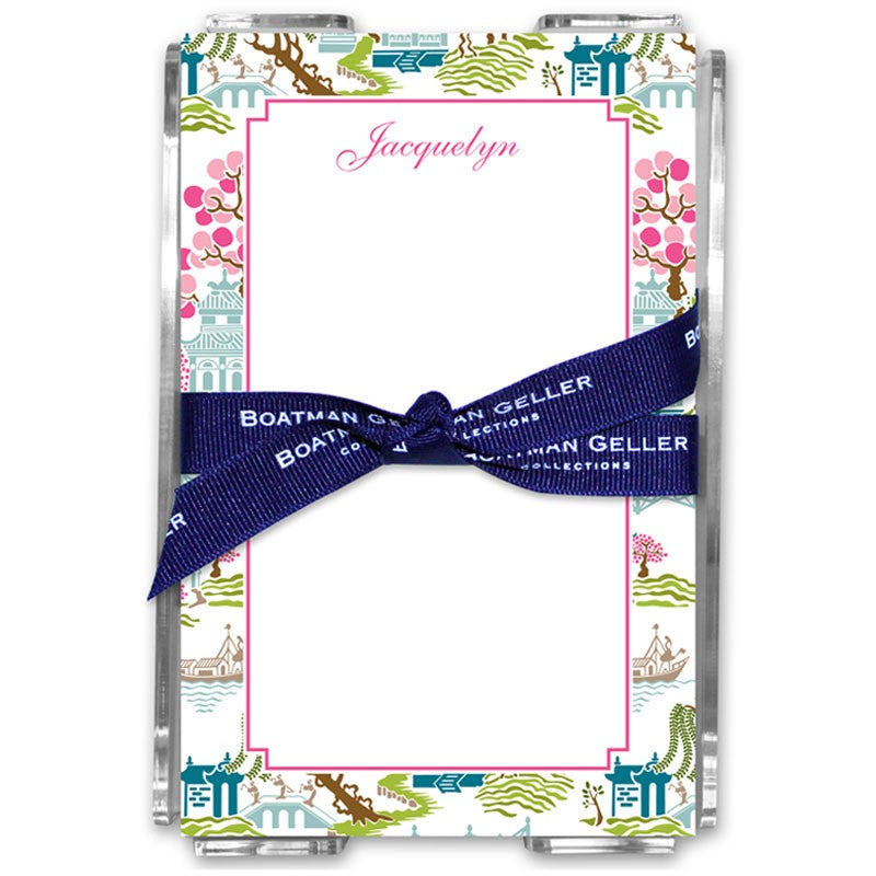 boatman geller chinoiserie spring acrylic note sheets
