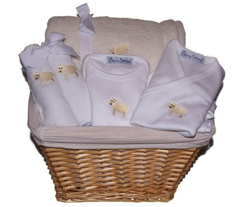baby lamb gift basket (yellow)