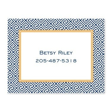 boatman geller greek key navy calling card