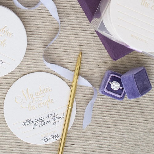 Gold Foil Stamped Advice Coasters