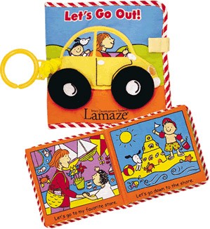let's go out! soft, cloth baby book by Lamaze