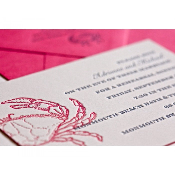 michelle & jed rehersal dinner card