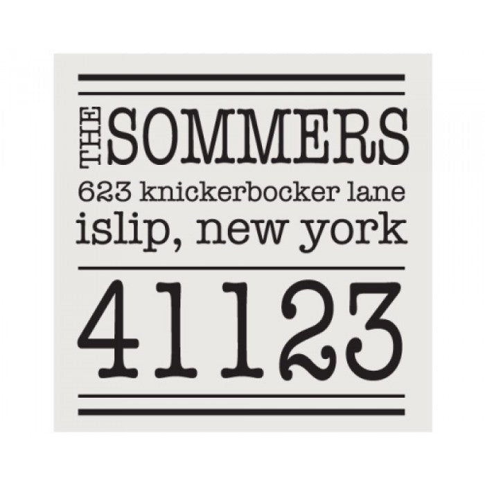 the sommers self - inking square stamp