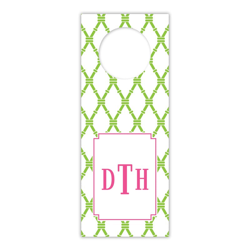 boatman geller bamboo green & raspberry wine tags