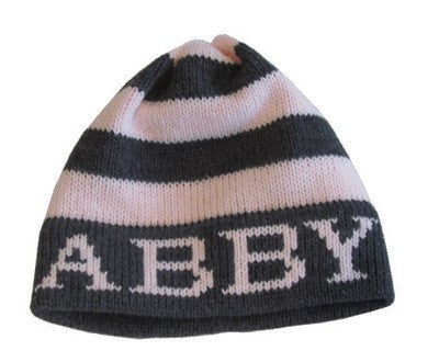 personalized modern stripe hat
