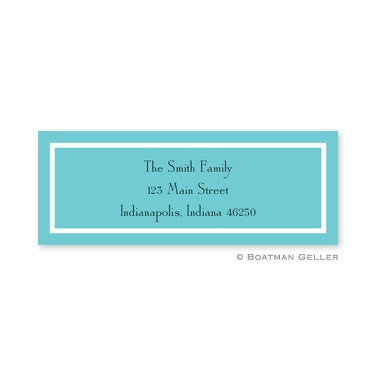 boatman geller classic teal address labels