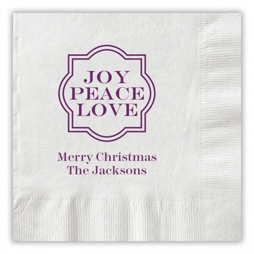 Joy Peace Love Napkins