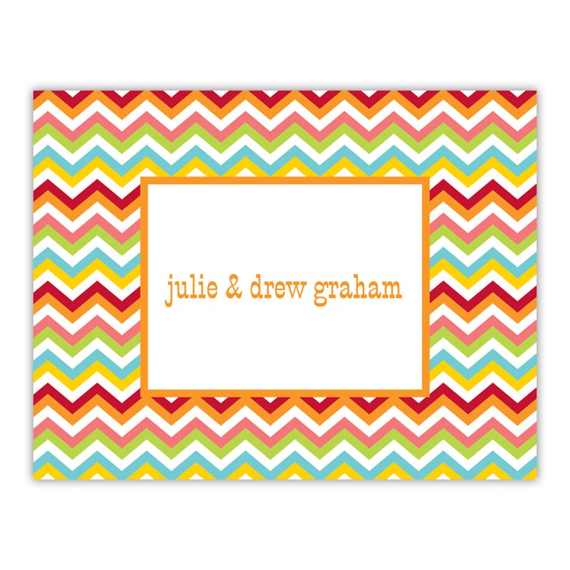 boatman geller chevron bright foldover note cards