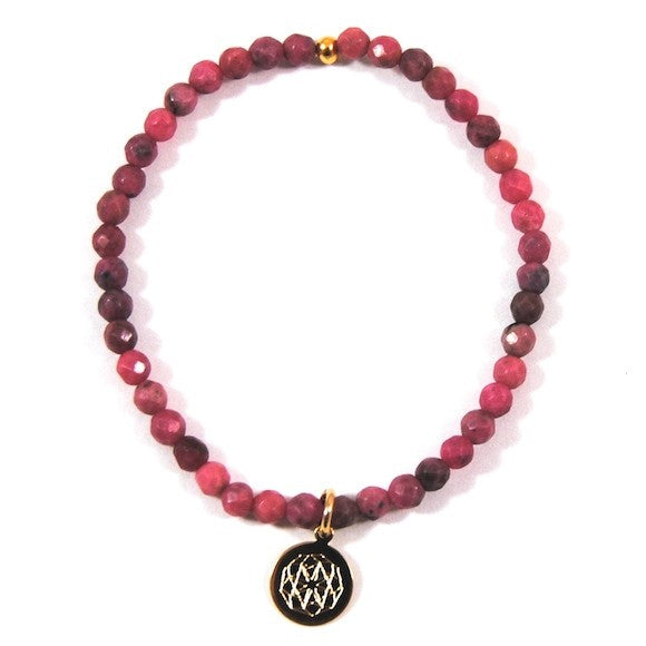 Customize Your Charm - Mini Pink Rhodonite Classic Charm Bracelet