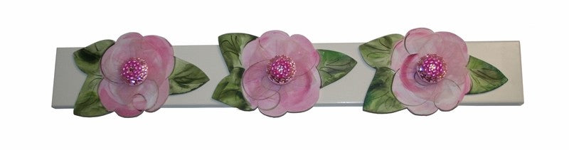 dark pink flower peg board