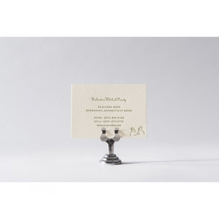 french script calling card