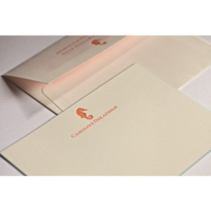 carrie sea horse letter sheet stationery