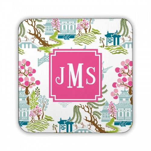Chinoiserie Spring Square Coaster