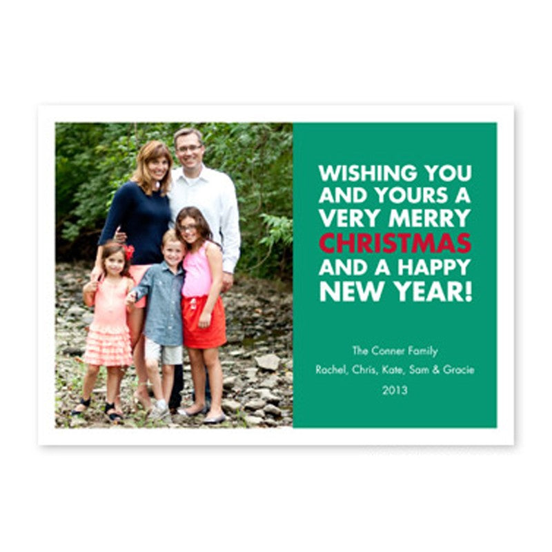 boatman geller christmas wishes emerald photocard