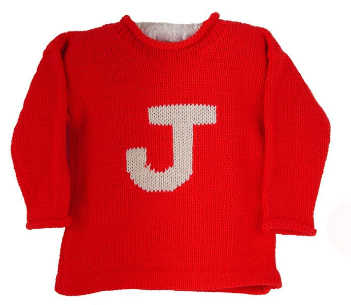 monogrammed initial sweater