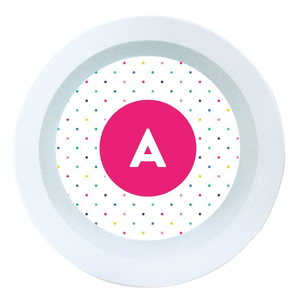 Pink Confetti Melamine Round Bowl
