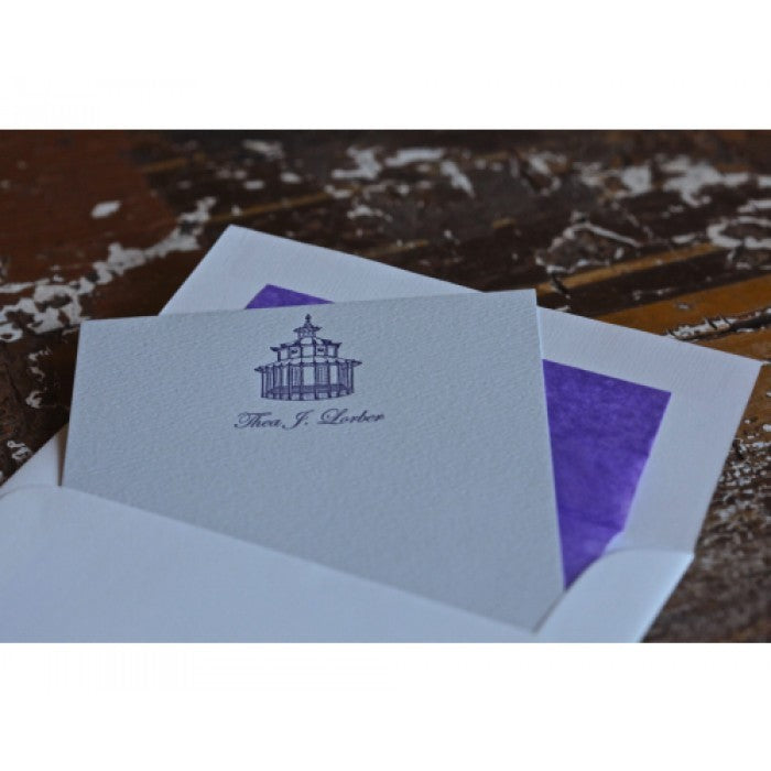 social bespoke pagoda correspondence note cards