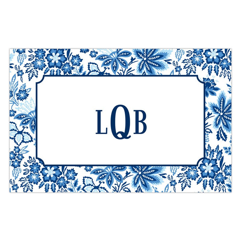 boatman geller classic floral blue placemat