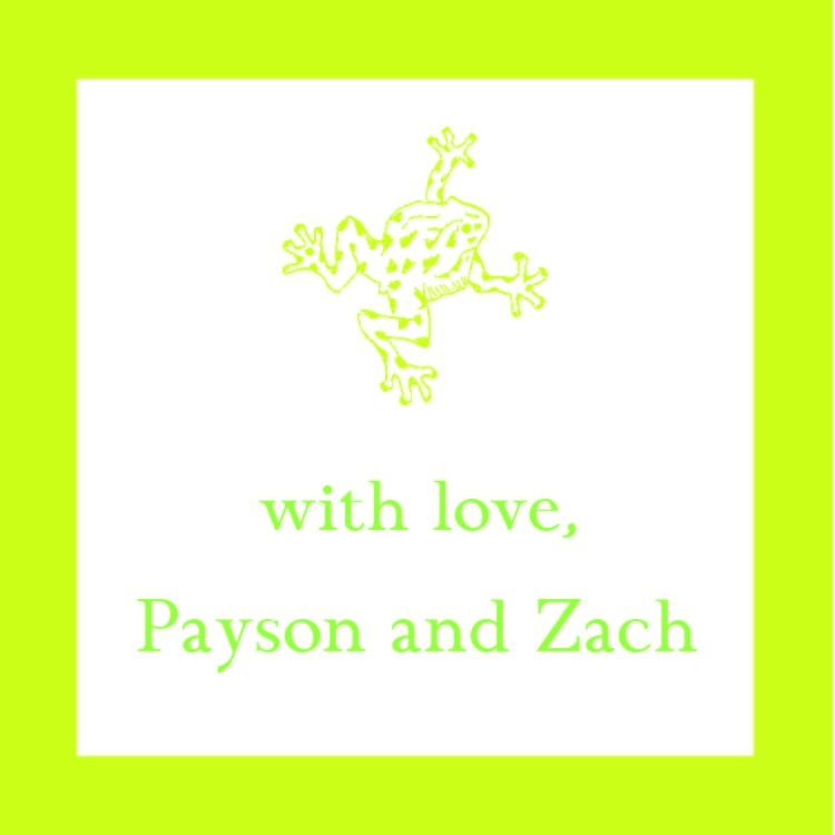 frog children's birthday sticker