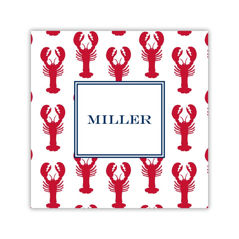lobsters red square paper coaster set of 50
