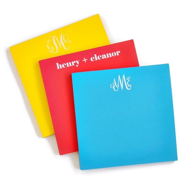 Personalized Square Primary Colors Note Pad
