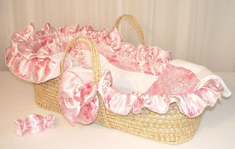 pink blossom moses basket Please contact us for pricing