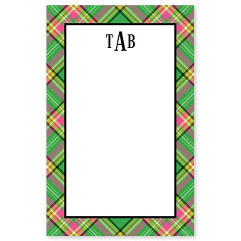boatman geller preppy plaid notepad