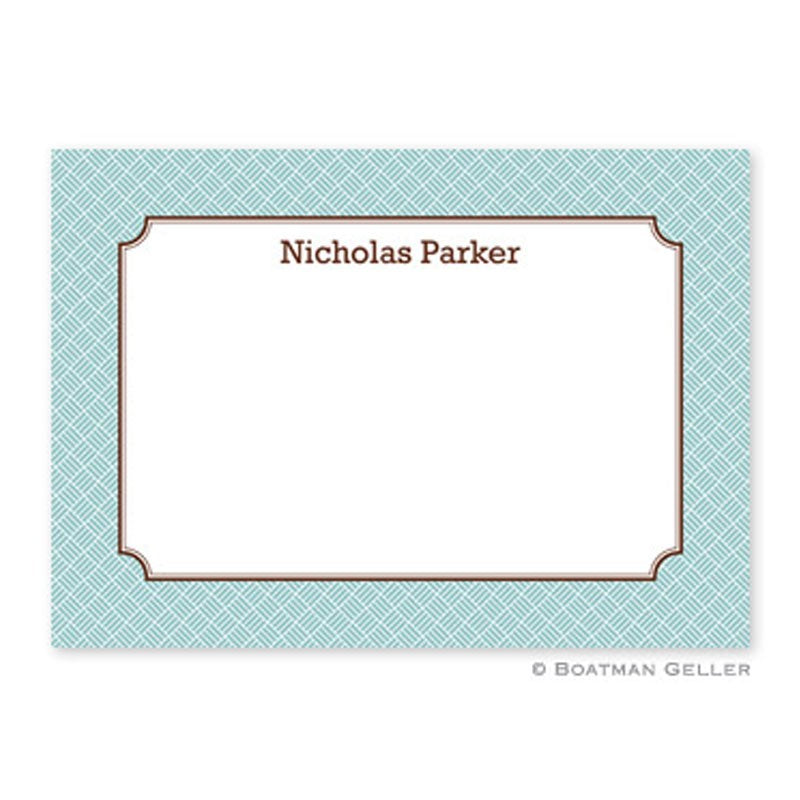 boatman geller basketweave slate flat notecard