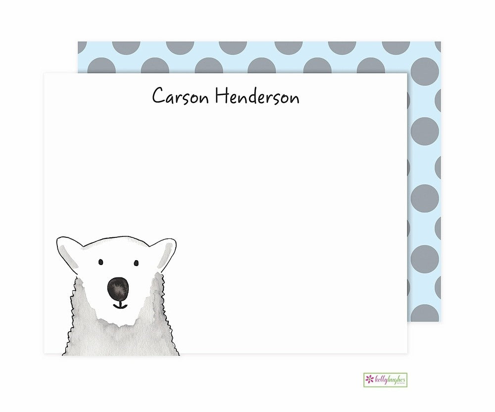 personalized - polar bear flat notes
