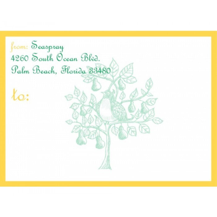 pear tree large mailing stickers